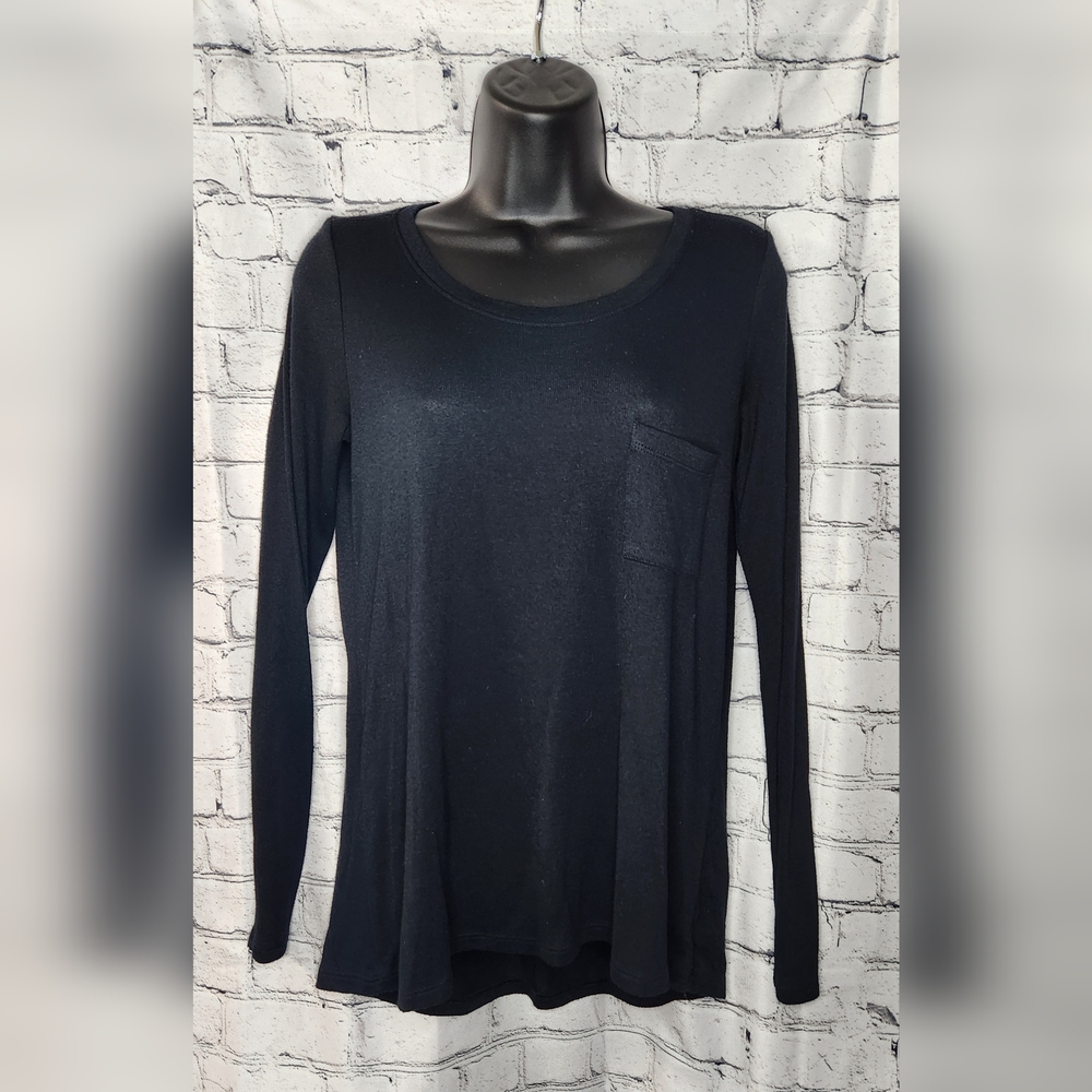Aerie Just Add Legging Black Long Sleeve Top Size Small
